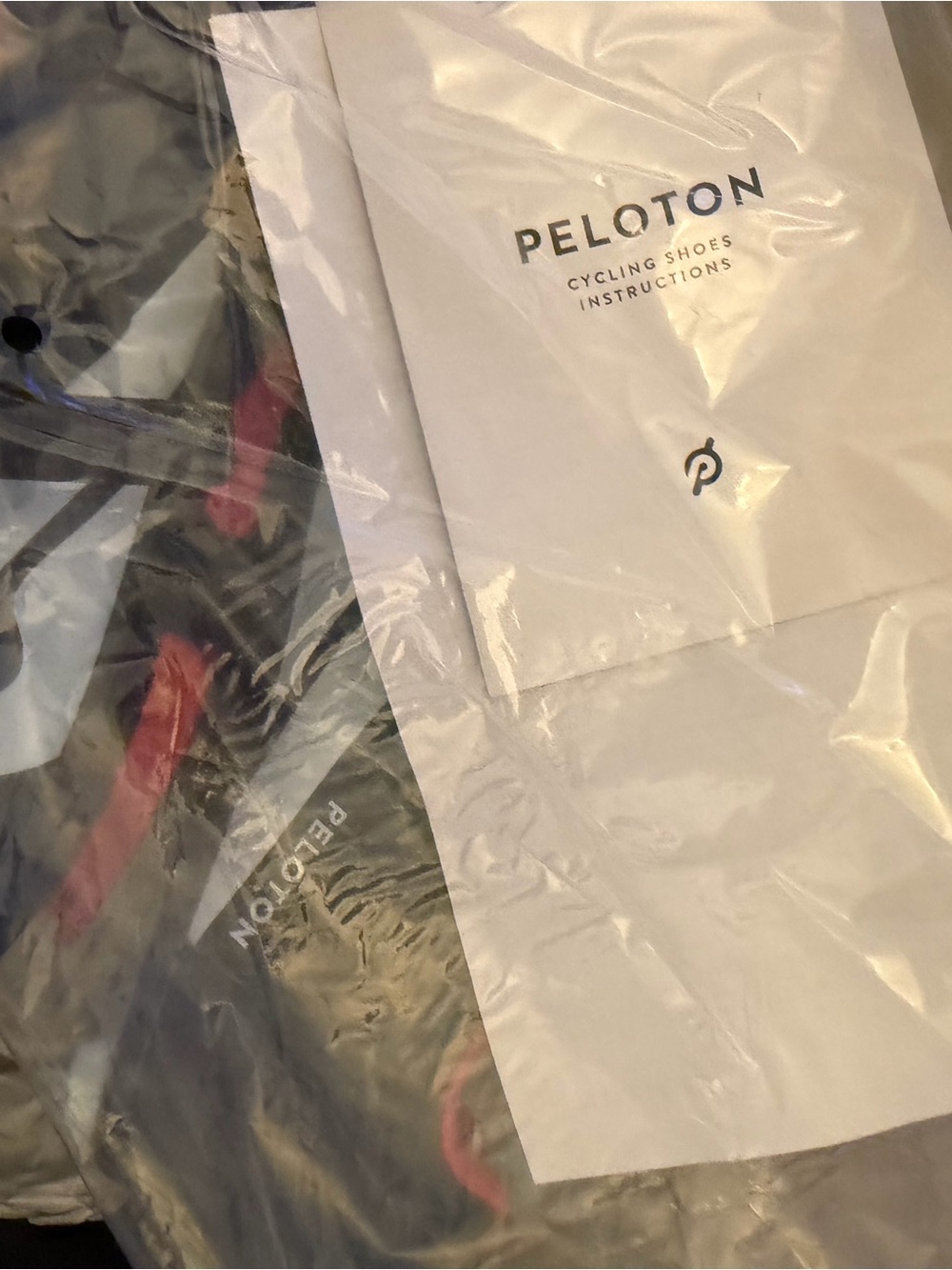 Peloton Black and White Cycling Shoe Pair with Red Accents - Picture 5 of 6